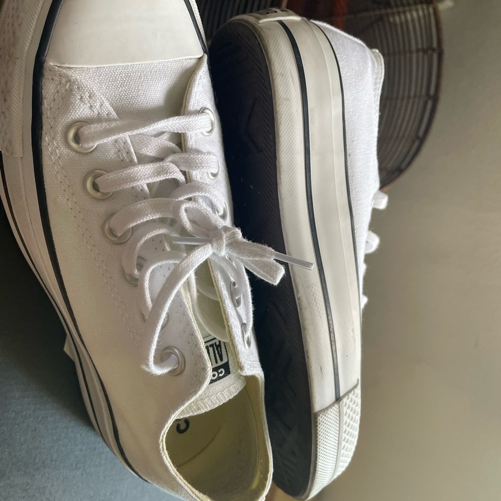 White platform converse
